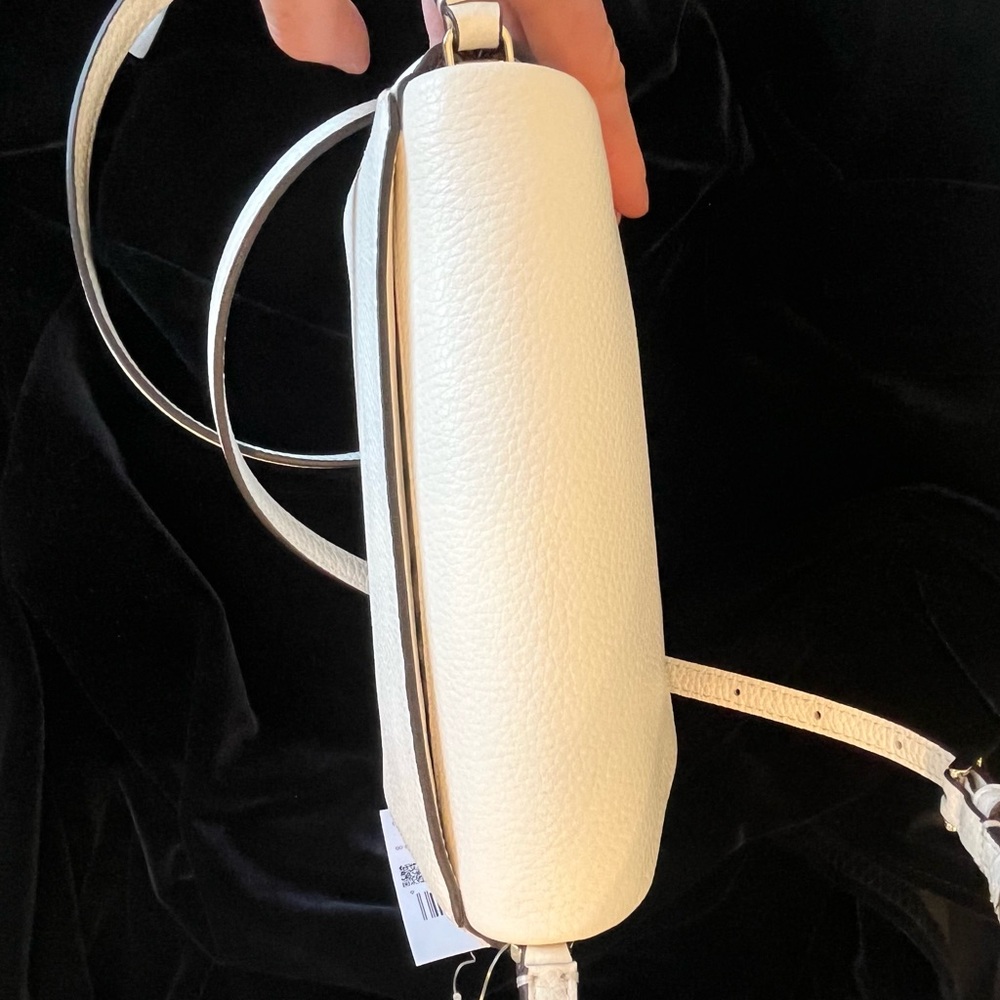 Kate Spade Leila Flip Zip Crossbody Leather Bag Cream Gold NWT - Picture 10 of 16